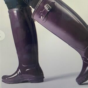 Hunter Purple Women's Knee-High Boots size 8